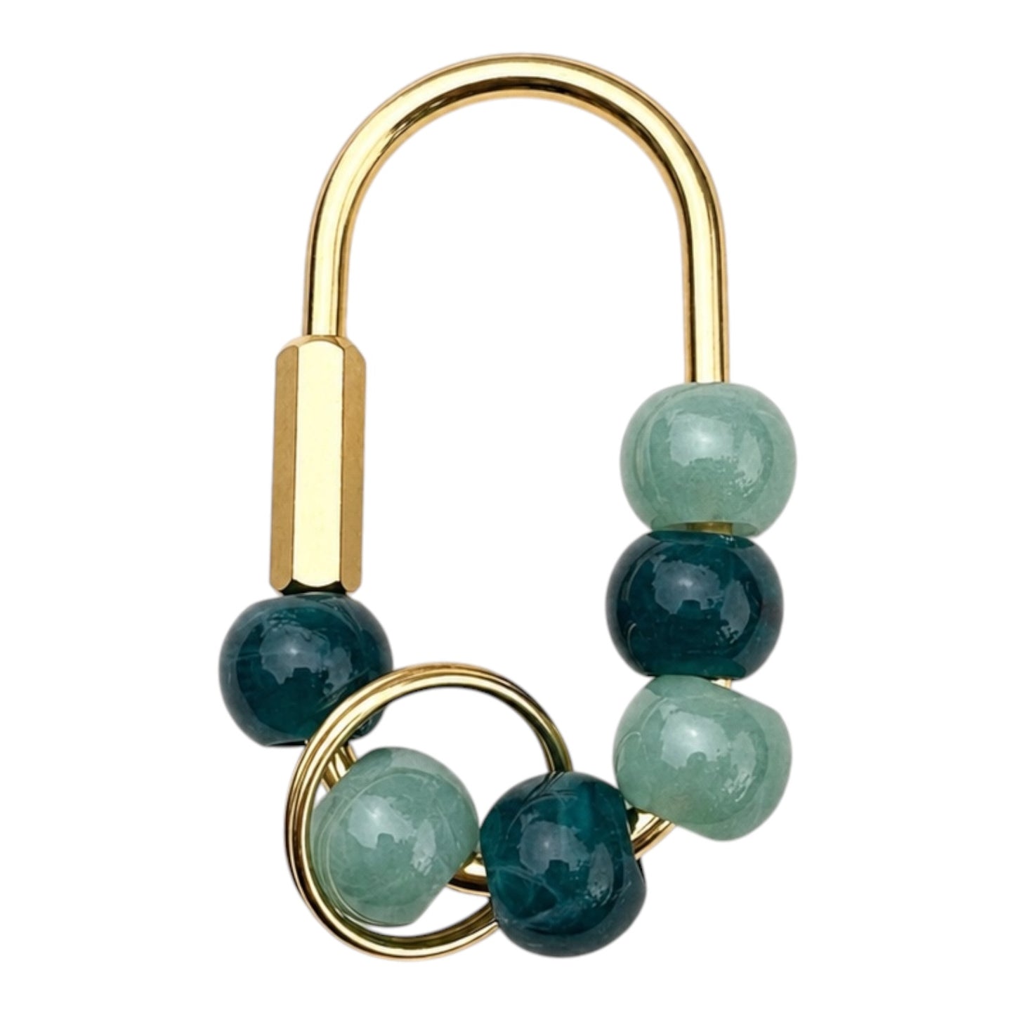 Beaded Gold Carabiner 