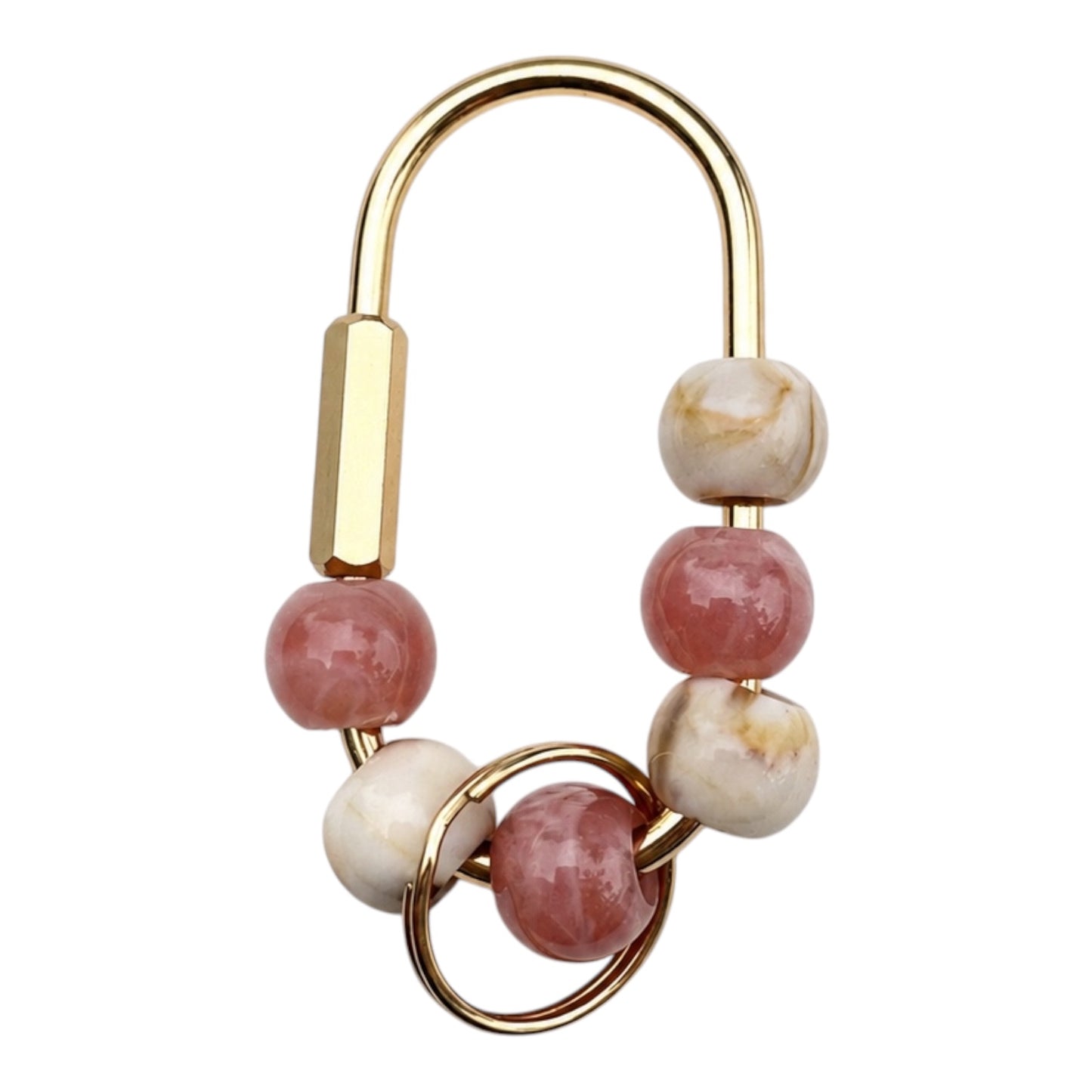 Beaded Gold Carabiner ￼